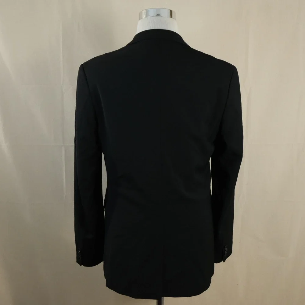 Banana Republic 38R Sport Coat Cerruti Wool Black Two Button Lined Vented Formal